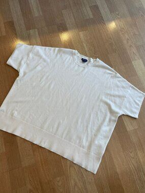 Splendid Veronica short sleeve women's off white sweater size M